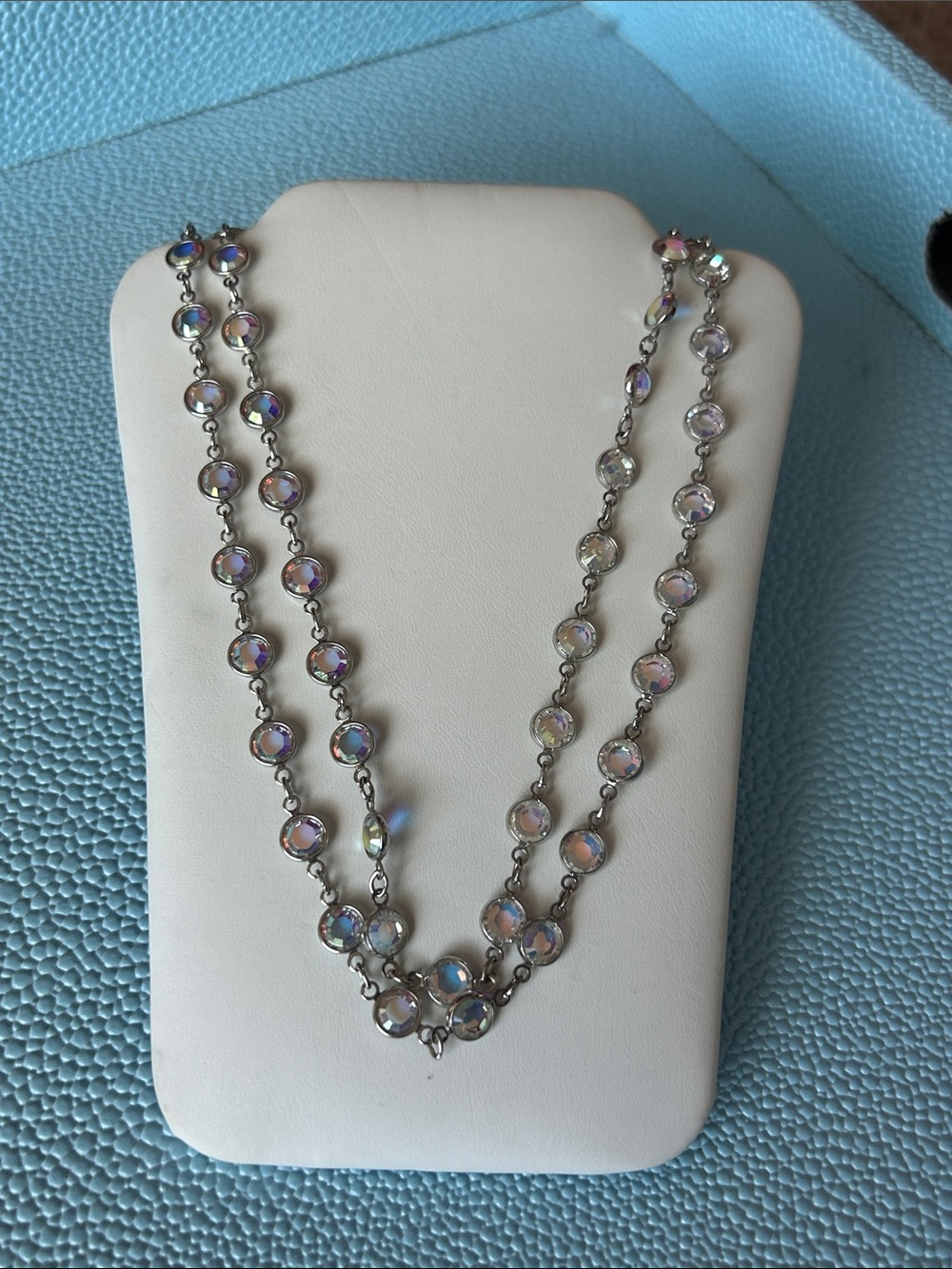 Touchstone Crystal by Swarovski Chanelle Necklace Crystao Aurora Boreale